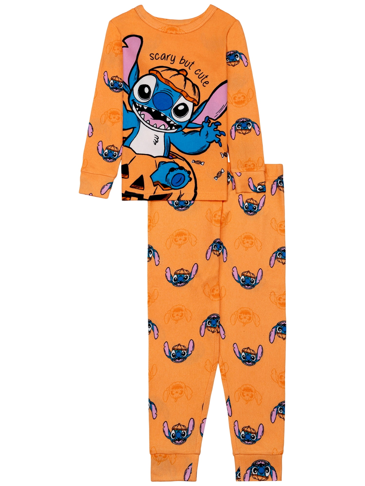 Lilo & Stitch Girls Halloween Long Sleeve Top and Pant Pajama Set, 2-Piece, Sizes 4-10