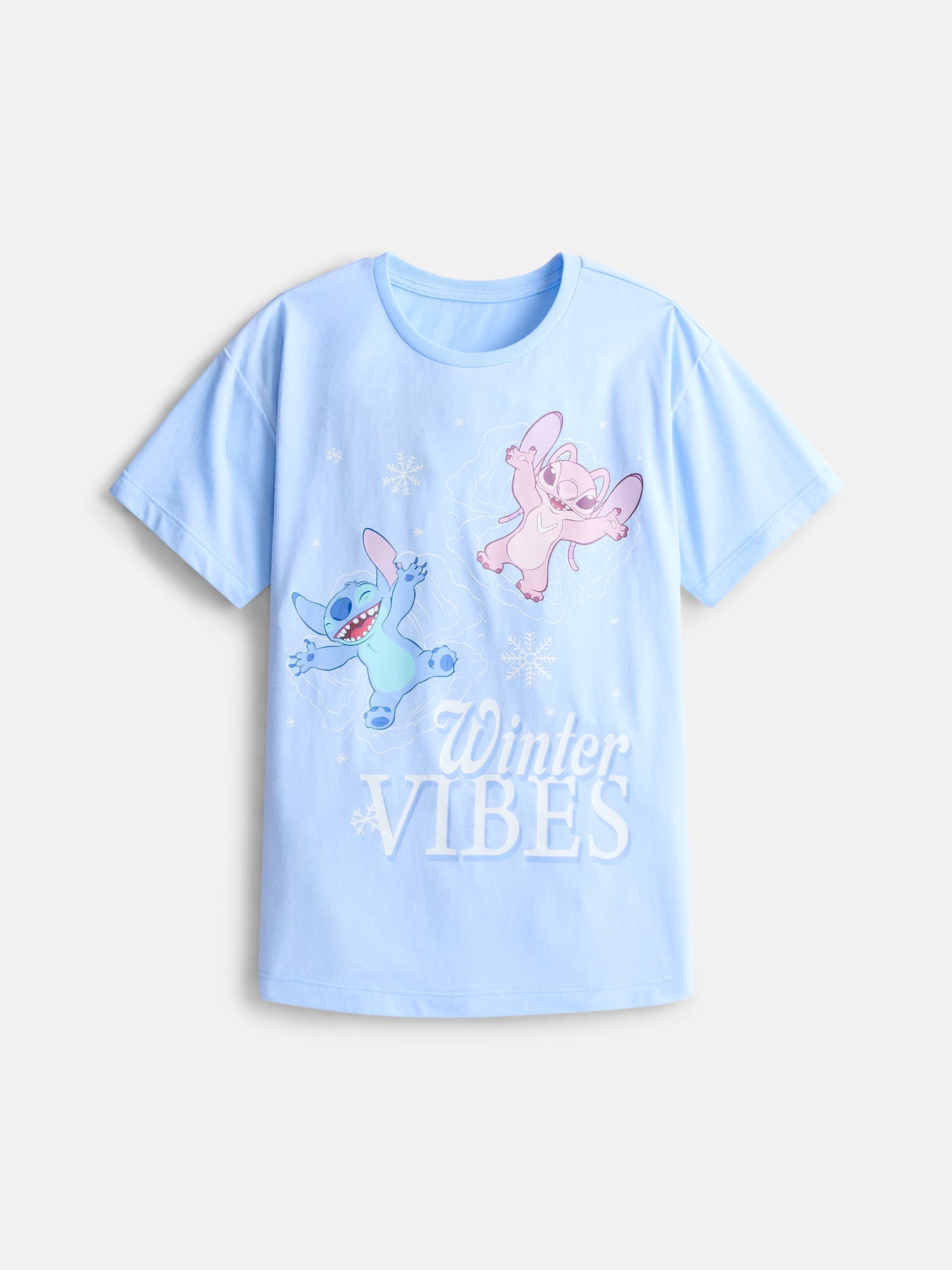 Disney Lilo & Stitch Girls' Graphic Tee with Short Sleeves, Sizes 4-16