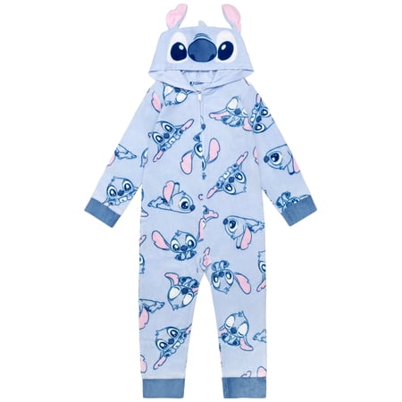 Lilo & Stitch Girls Hooded Sleeper, Sizes 4-12