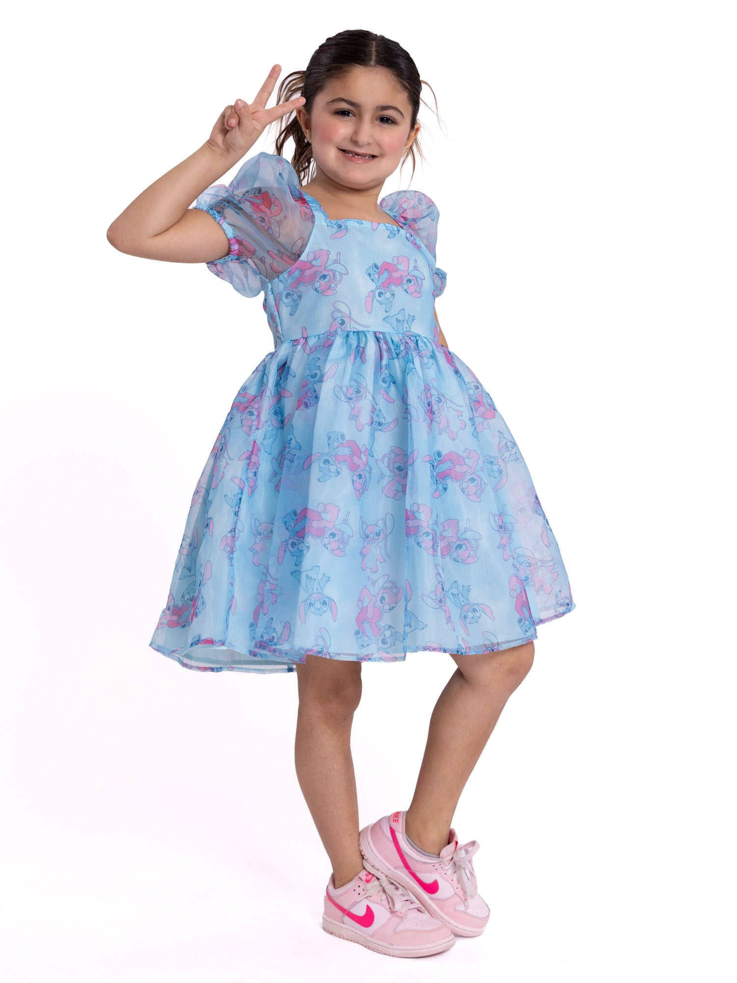 Lilo Stitch Girls 2 Piece Jersey Short Sleeve Top and Short Sizes 4 16