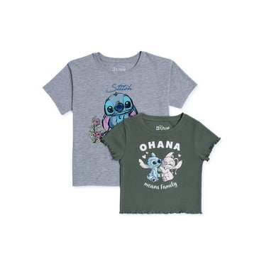 Lilo & Stitch Girls Short Sleeve Graphic T-Shirts, 2-Pack, Sizes 4-18 & Plus