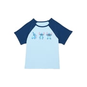 Lilo and Stitch Girls Raglan Graphic Tee with Short Sleeves, Sizes 4-16
