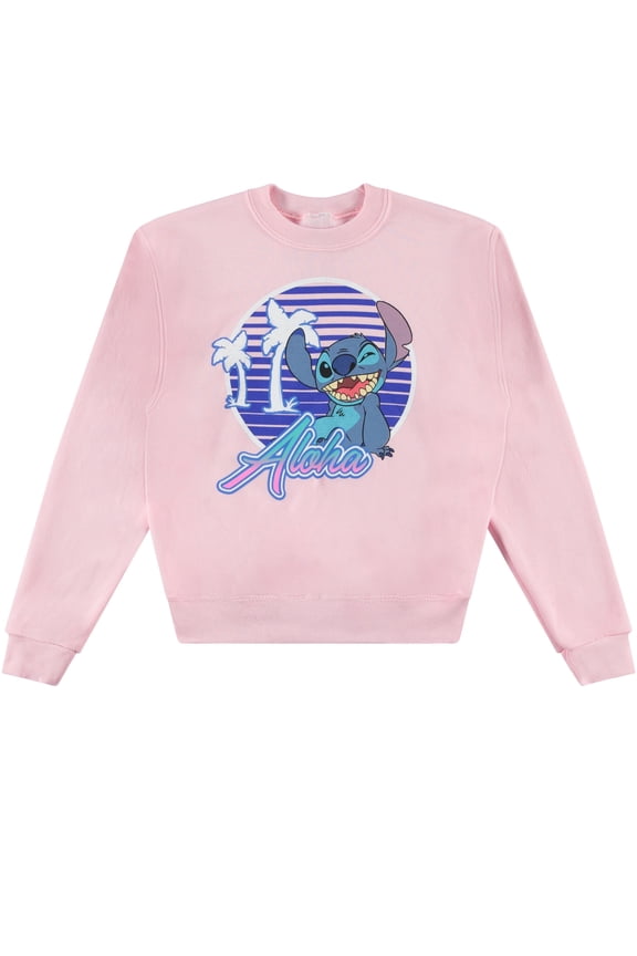 Lilo & Stitch Girls Sweatshirt, Large Screen Print - Sizes 4-16