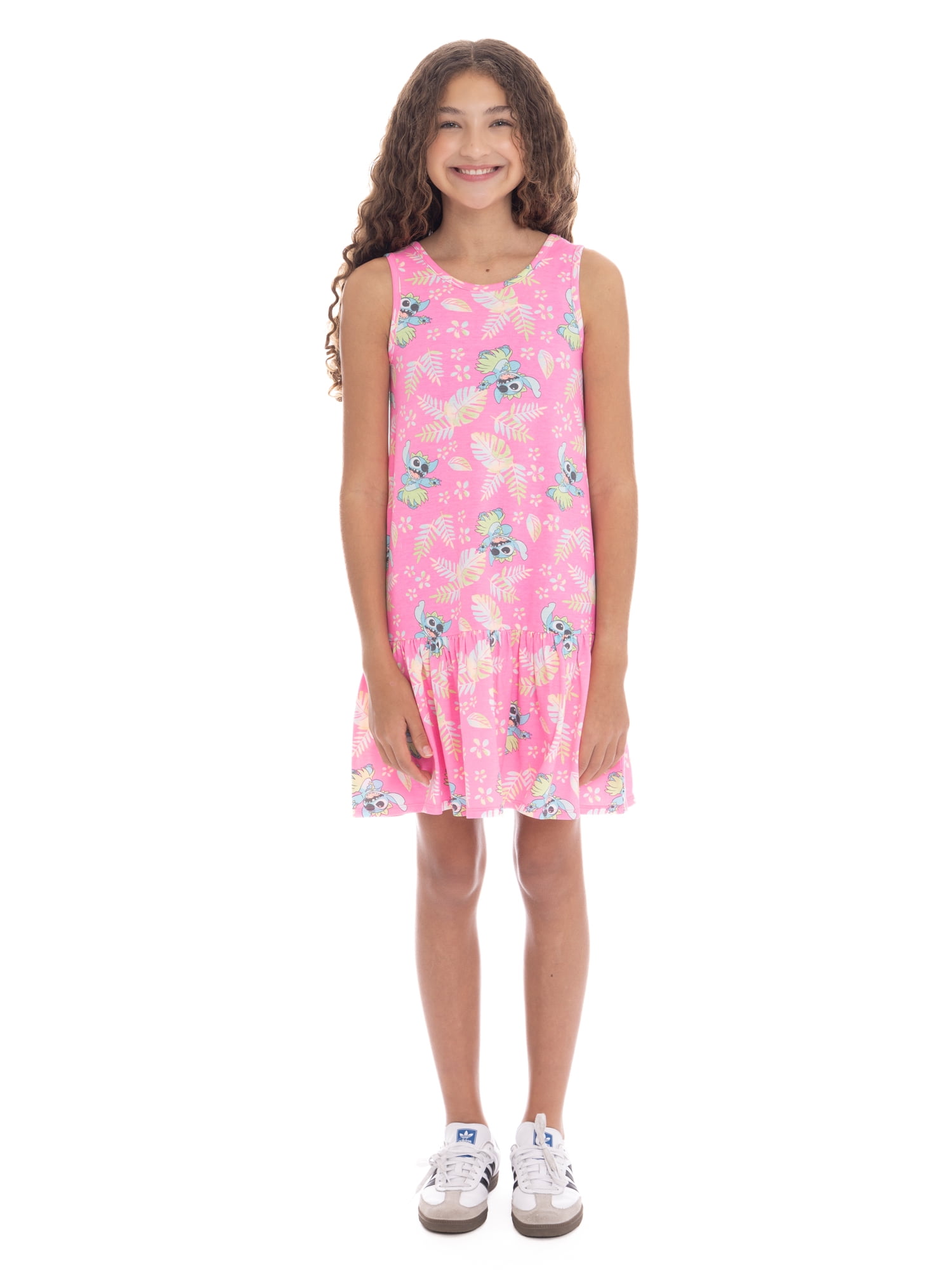 Lilo & Stitch Girls Tank Printed Dropwaist Dress, Sizes 4-12