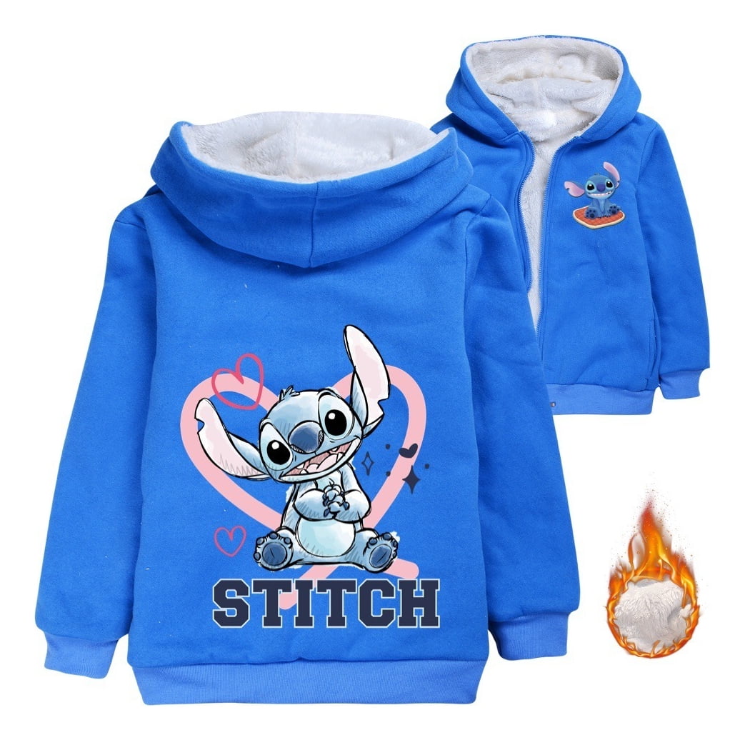Kids Lilo Zip-Up Hoodie Jacket - Leaf Print Hooded Sweatshirt For Boys & Girls