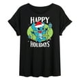thumbnail image 1 of Lilo & Stitch - Happy Holidays - Women's Oversized T-Shirt, 1 of 5