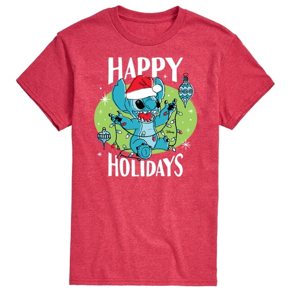 Lilo & Stitch - Happy Holidays - Men's Short Sleeve Graphic T-Shirt