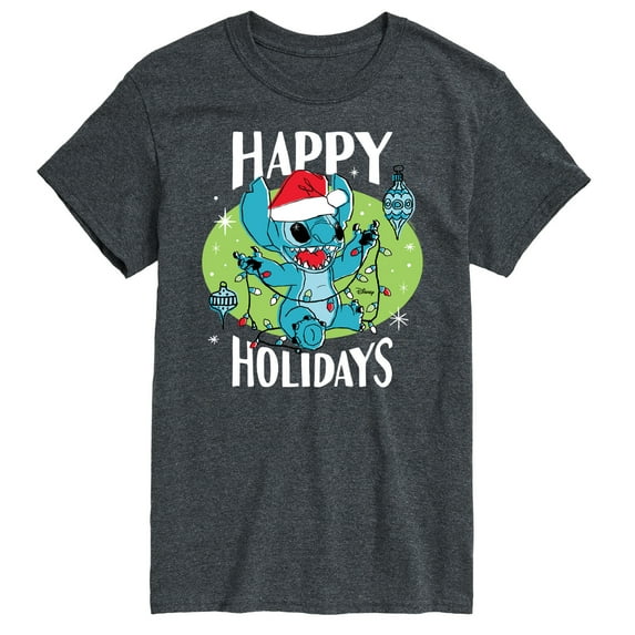 Lilo & Stitch - Happy Holidays - Men's Short Sleeve Graphic T-Shirt