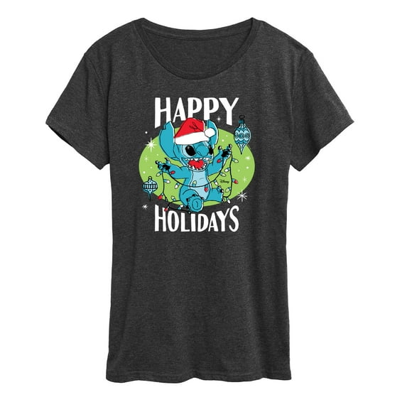 Lilo & Stitch - Happy Holidays - Women's Short Sleeve Graphic T-Shirt