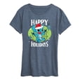 thumbnail image 1 of Lilo & Stitch - Happy Holidays - Women's Short Sleeve Graphic T-Shirt, 1 of 5