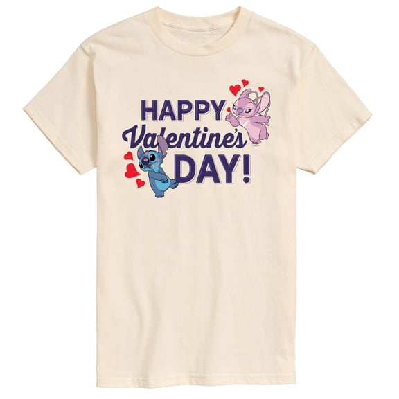 Lilo & Stitch - Happy Valentine's Day - Men's Short Sleeve Graphic T-Shirt