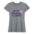 thumbnail image 1 of Lilo & Stitch - Happy Valentine's Day - Women's Short Sleeve Graphic T-Shirt, 1 of 5