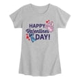 thumbnail image 1 of Lilo & Stitch - Happy Valentine's Day - Youth Girls Fitted Short Sleeve T-Shirt, 1 of 3