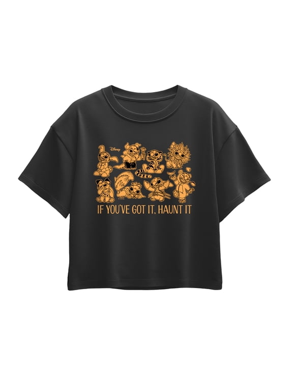 - Haunt It Girls' Short Sleeve Boxy Graphic T-Shirt
