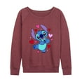 thumbnail image 1 of Lilo & Stitch - Heart Eyes Stitch - Women's Lightweight French Terry Long Sleeve Shirt, 1 of 5