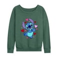 thumbnail image 1 of Lilo & Stitch - Heart Eyes Stitch - Women's Lightweight French Terry Long Sleeve Shirt, 1 of 5