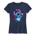 thumbnail image 1 of Lilo & Stitch - Heart Eyes Stitch - Women's Short Sleeve Graphic T-Shirt, 1 of 5