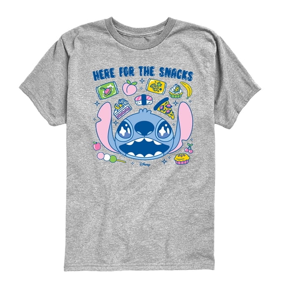 Lilo & Stitch - Here for the Food - Youth Boys Short Sleeve Graphic T-Shirt