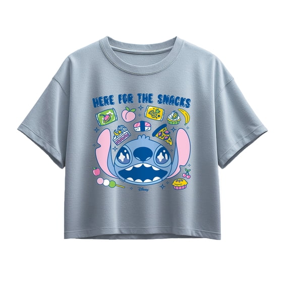 Lilo & Stitch - Here for the Food - Youth Girls Boxy T-Shirt