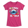 thumbnail image 1 of Lilo & Stitch - Holiday Aloha - Girls Fitted Short Sleeve Tee, 1 of 5