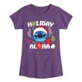 thumbnail image 1 of Lilo & Stitch - Holiday Aloha - Girls Fitted Short Sleeve Tee, 1 of 5