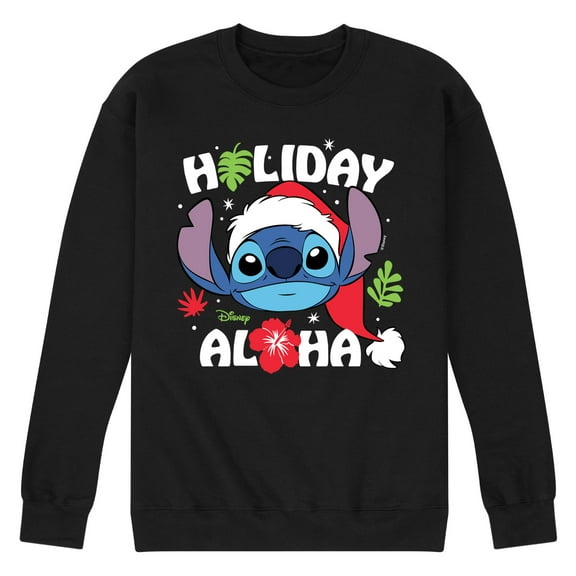 Lilo & Stitch - Holiday Aloha - Men's Crew Neck Fleece Pullover