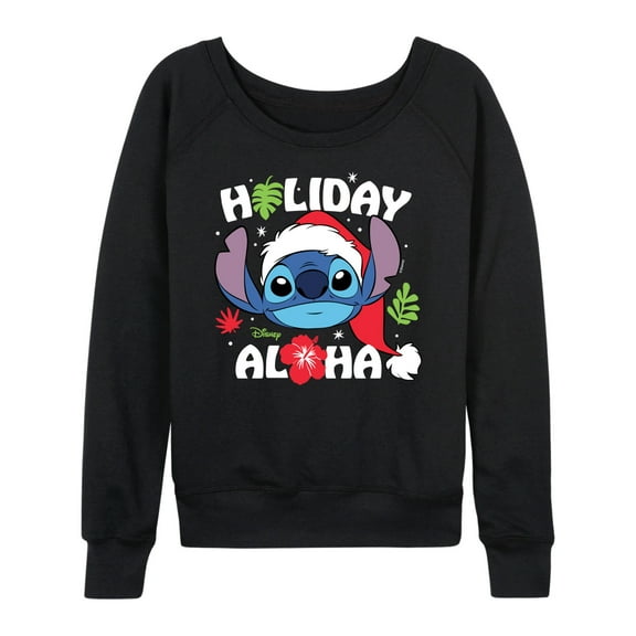 Lilo & Stitch - Holiday Aloha - Women's Lightweight French Terry Long Sleeve Shirt