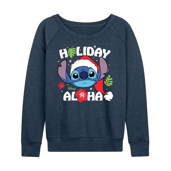 Lilo & Stitch - Holiday Aloha - Women's Lightweight French Terry Long Sleeve Shirt
