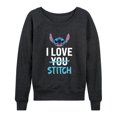 thumbnail image 1 of Lilo & Stitch - I Love Stitch - Women's Lightweight French Terry Long Sleeve Shirt, 1 of 5