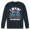thumbnail image 1 of Lilo & Stitch - I Want A Stitch For Christmas - Men's Crew Neck Fleece Pullover, 1 of 5