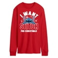 thumbnail image 1 of Lilo & Stitch - I Want A Stitch For Christmas - Men's Long Sleeve T-Shirt, 1 of 4