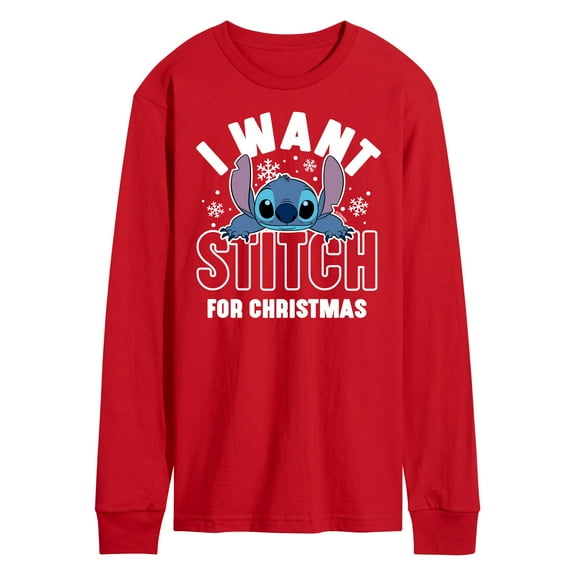 Lilo & Stitch - I Want A Stitch For Christmas - Men's Long Sleeve T-Shirt