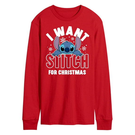 Lilo & Stitch - I Want A Stitch For Christmas - Men's Long Sleeve T-Shirt