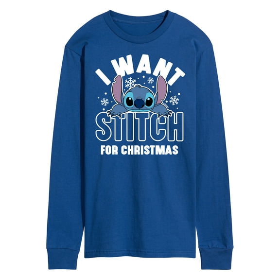 Lilo & Stitch - I Want A Stitch For Christmas - Men's Long Sleeve T-Shirt