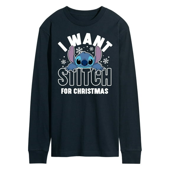 Lilo & Stitch - I Want A Stitch For Christmas - Men's Long Sleeve T-Shirt