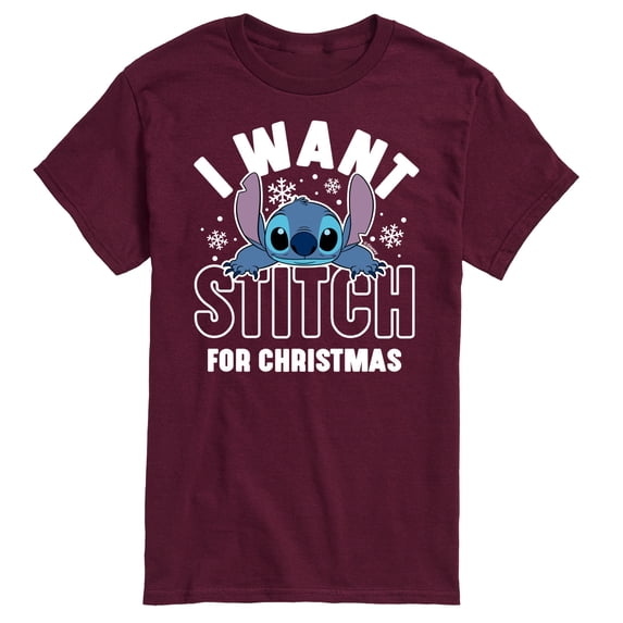 Lilo & Stitch - I Want A Stitch For Christmas - Men's Short Sleeve Graphic T-Shirt