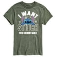 thumbnail image 1 of Lilo & Stitch - I Want A Stitch For Christmas - Men's Short Sleeve Graphic T-Shirt, 1 of 5