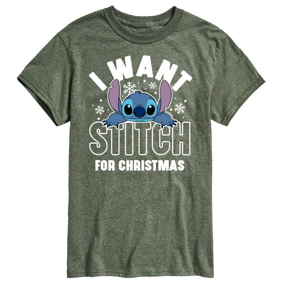 Lilo & Stitch - I Want A Stitch For Christmas - Men's Short Sleeve Graphic T-Shirt