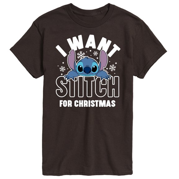 Lilo & Stitch - I Want A Stitch For Christmas - Men's Short Sleeve Graphic T-Shirt