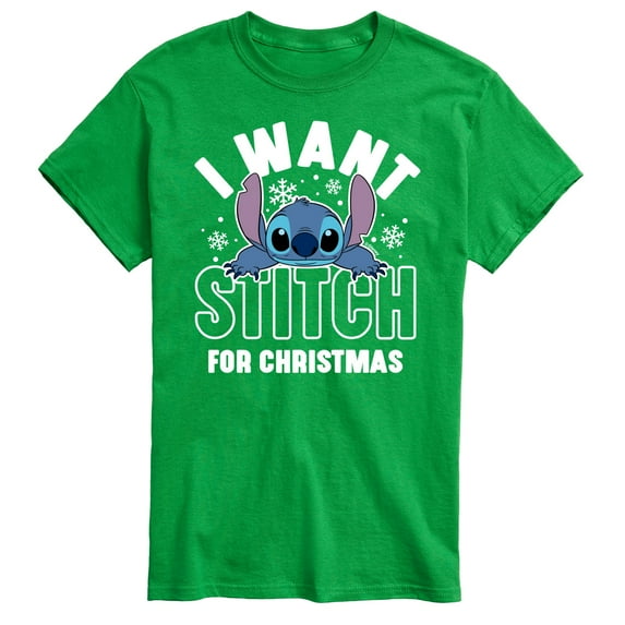 Lilo & Stitch - I Want A Stitch For Christmas - Men's Short Sleeve Graphic T-Shirt