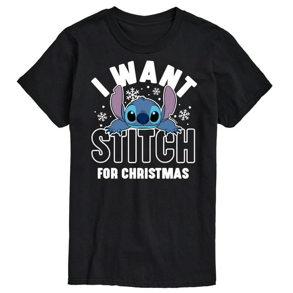 Lilo & Stitch - I Want A Stitch For Christmas - Men's Short Sleeve Graphic T-Shirt