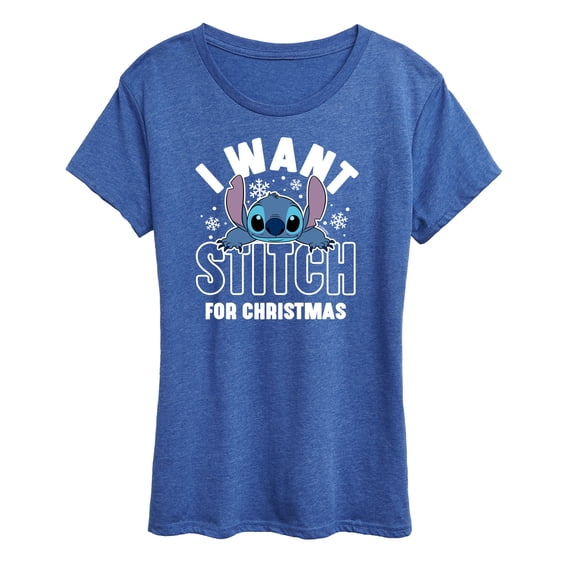 Lilo & Stitch - I Want A Stitch For Christmas - Women's Short Sleeve Graphic T-Shirt
