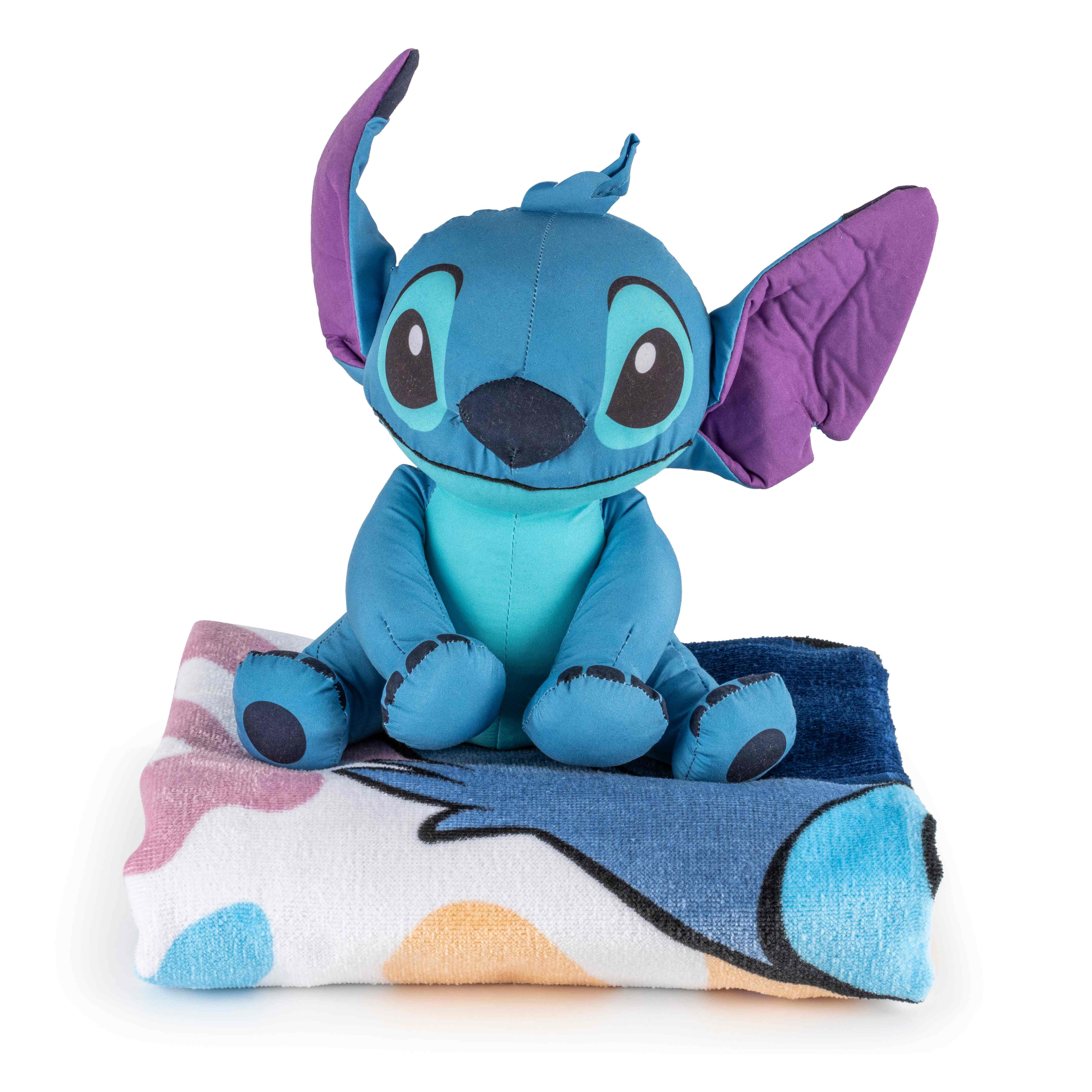Lilo & Stitch Kids 12" Polyester Beach Buddy and 28" x 58" Cotton Beach Towel Set, Multicolor, Disney