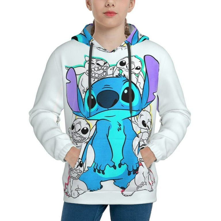 Lilo Stitch Kids Hoodie 3d Print Sweatshirt Soft Pullover Hooded With Big Pockets Fans Gifts For Boys Or Girls Small