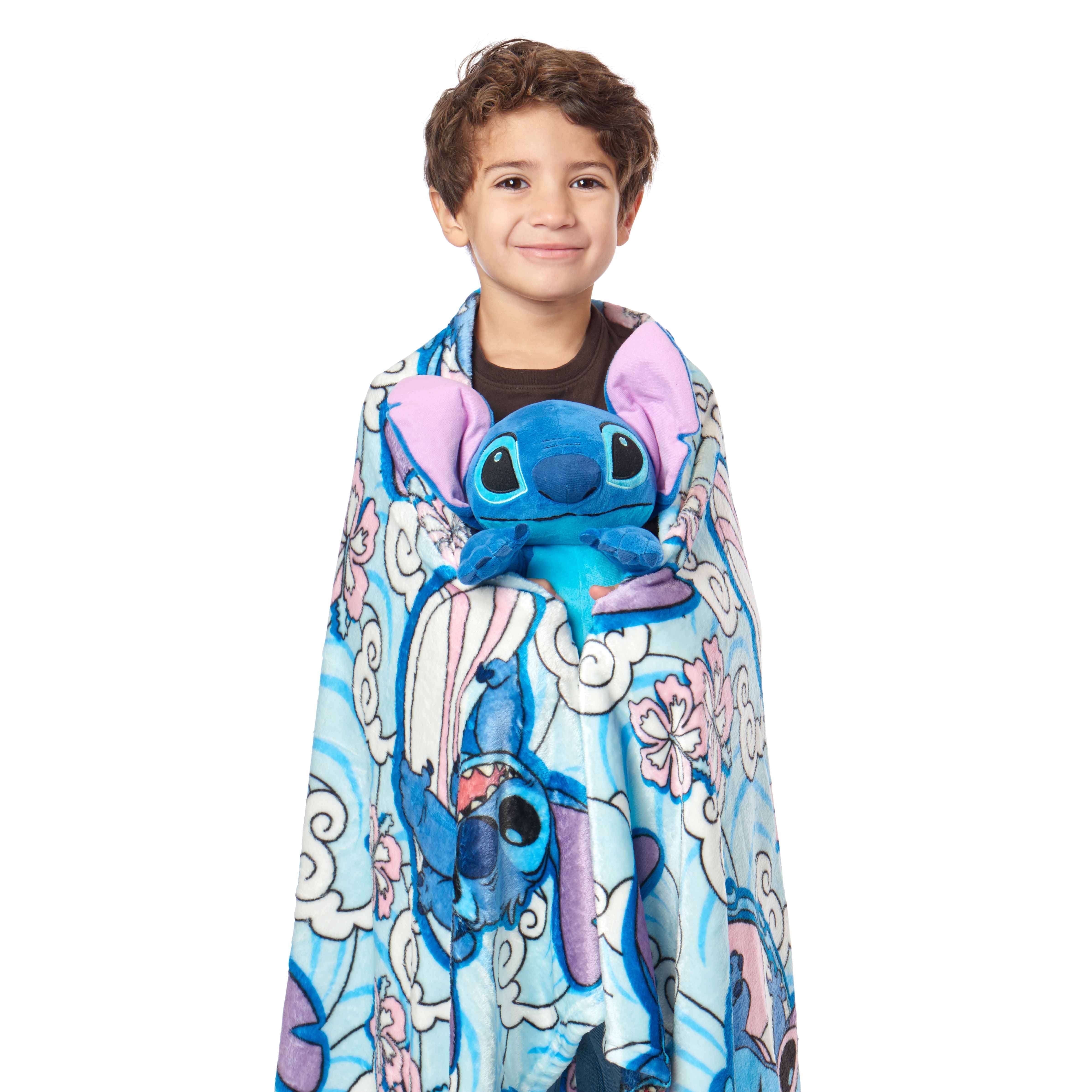 Lilo & Stitch Kids Plush Hugger with Silk Touch Throw Blanket Set, 50x60 inches