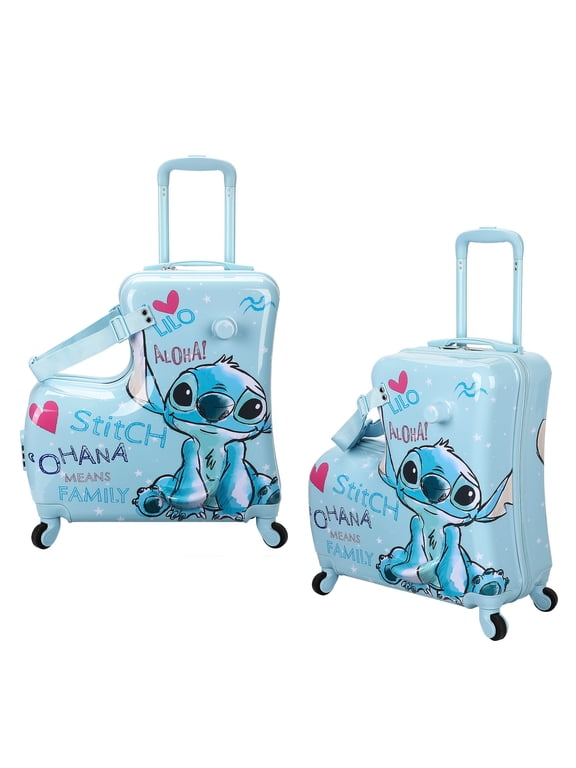 Lilo & Stitch Kids Ride-On Hard-Shell 22-Inch Luggage for Travel