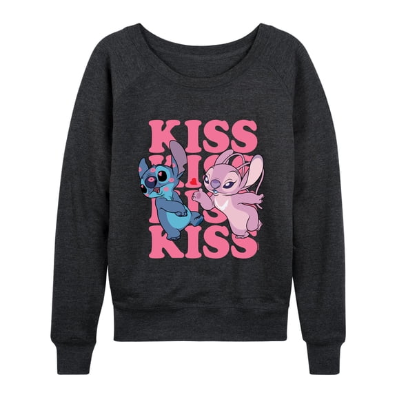 Lilo & Stitch - Kiss Logo - Women's Lightweight French Terry Long Sleeve Shirt