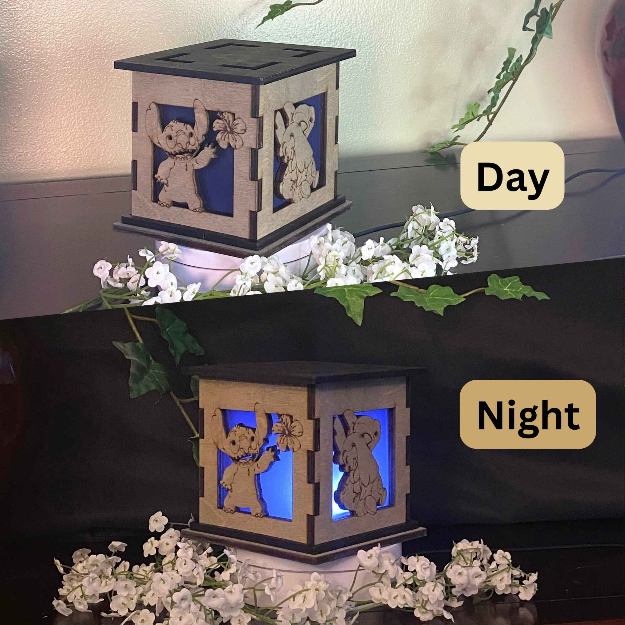ALLTRU2U Lilo Stitch Decorative Light Box Candle Holders