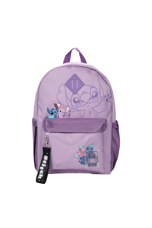 Lilo & Stitch Line Art 16.5 Adult Lavender Backpack