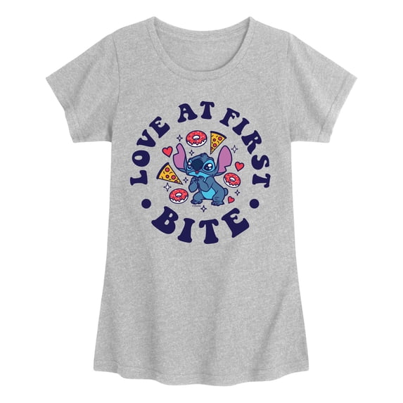 Lilo & Stitch - Girls' Fitted Short Sleeve Graphic T-Shirt